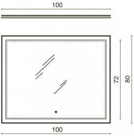 Зеркало для ванной Kerama Marazzi Buongiorno 100х80 см с LED-подсветкой Mi.100