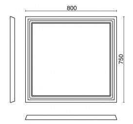 Зеркало для ванной Kerama Marazzi Provence 80х75 см белый PR.mi.80\WHT