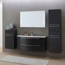 Зеркало для ванной Kolpa-San Nayra OG 90 с подсветкой и часами 507800