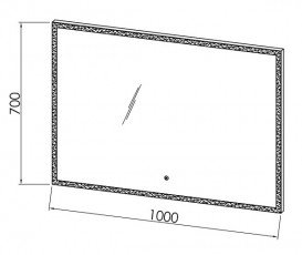 Дзеркало для ванної Kolpa-San OG 100 з підсвічуванням 507260