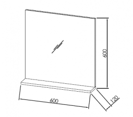 Зеркало для ванной Kolpa-San Viva OGV 60 60х60 см ДСП бежевый 505550
