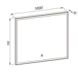 Зеркало для ванной комнаты Аквародос Luce sensor 100х70 см с подсветкой белый АР000112809