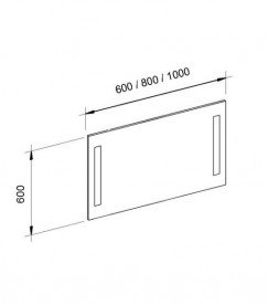 Зеркало для ванной Marsan Alexis 60х120 см с LED подсветкой Alexis60х120