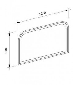 Зеркало для ванной Marsan Amelie 80х120 см белый Amelie80х120white