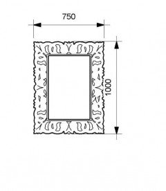 Дзеркало для ванної Marsan Angelique 100х75 см чорний Angelique100х75black