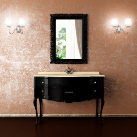 Дзеркало для ванної Marsan Angelique 100х75 см чорний Angelique100х75black