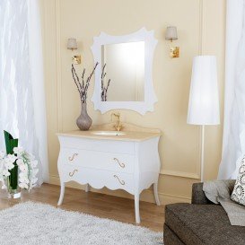 Зеркало для ванной Marsan Dianne 94х104 см белый Dianne94х104white