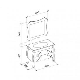 Зеркало для ванной Marsan Dianne 94х104 см черный Dianne94х104black