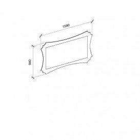 Дзеркало для ванної Marsan Dianne 94х159 см білий Dianne94х159white