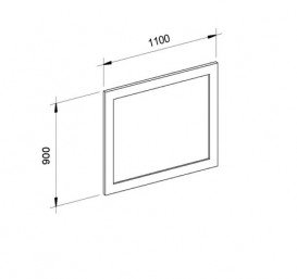 Зеркало для ванной Marsan Jacqueline 90х110 см белый/золото Jacqueline90х110whiteg