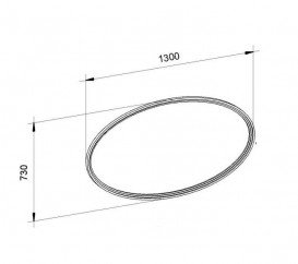 Зеркало для ванной Marsan Marsel 73х130 см универсальное белый Marsel73х130