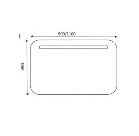 Дзеркало для ванної Marsan Martin 65х90 см з LED підсвічуванням Martin65х90