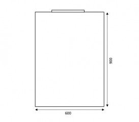 Дзеркало для ванної Marsan Modeste 90х60 см зі світильником і косметичним дзеркалом Modeste90х60