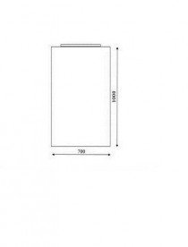 Зеркало для ванной Marsan Nikolet 100х70 см со светильником 60 см Nikolet100х70