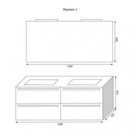 Дзеркало для ванної Marsan Oskar 60x120 зі світильниками 400 мм Oskar60x120-2