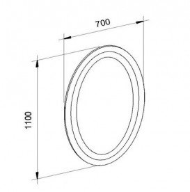 Зеркало для ванной Marsan Sabrine 110х70 см с LED подсветкой SABRINE110х70