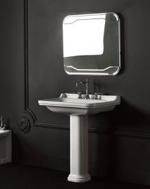 Дзеркало для ванної настінне Kerasan Waldorf 80x70 прямокутне з підсвічується рамою 740701