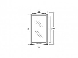 Дзеркало для ванної Simas Arcade 63х116 см білий ARS1