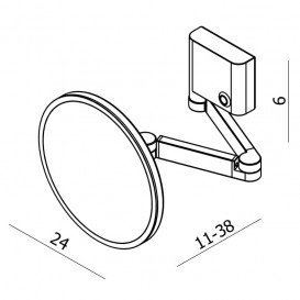Зеркало для ванной Volle Fiesta косметическое 3-кратное с  LED подсветкой 15-77-333