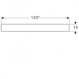 Зеркало Geberit Citterio 133.4х58.4 см с подсветкой и боковой полкой серо-коричневый дуб/меламин древесная структура 500.571.JJ.1