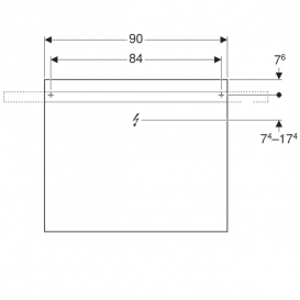 Дзеркало Geberit iCon 90х75 см з підсвічуванням 840790000