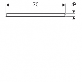Зеркало Geberit Option Basic 70х65 см двухсторонняя подсветка 500.587.00.1