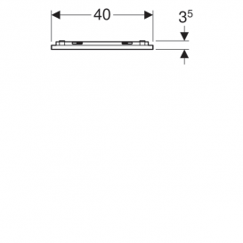 Зеркало Geberit Option Plus 40х70 см с прямым и фоновым освещением 501.070.00.1
