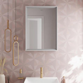 Зеркало Hansgrohe Xarita E 50,6х70,6 см с LED-подсветкой и ИК-датчиком белый матовый 54998700