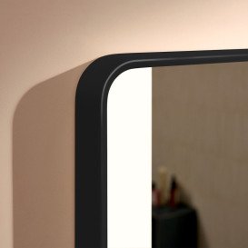 Дзеркало Hansgrohe Xarita Lite Q 50х70 см з боковим LED-підсвічуванням та ІЧ-датчиком чорний матовий 54974670