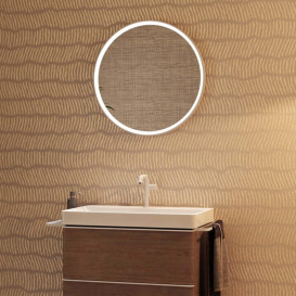 Дзеркало Hansgrohe Xarita S ⌀70 см з LED-підсвічуванням та ІЧ-датчиком білий матовий 54991700