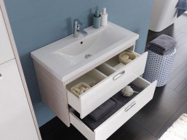 Дзеркало і тумба з раковиною Kolpa-san Sara 62 ДСП світлий текстурний 507820