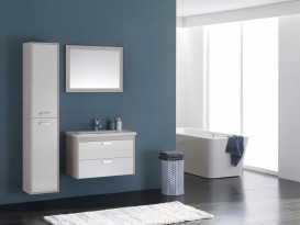 Зеркало и тумба с раковиной Kolpa-san Sara 82 ДСП светлый текстурный 507830