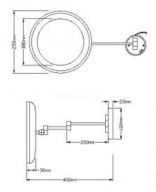 Зеркало косметическое Jika Generic Ø 25 см 7-кратное увеличение H3863D10040001