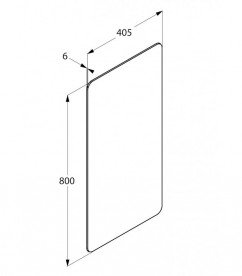 Зеркало настенное KLUDI PLUS прямоугольное 49SP343