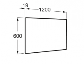 Зеркало настенное прямоугольное Roca Victoria Basic 120х60 корпус ДСП A812330406