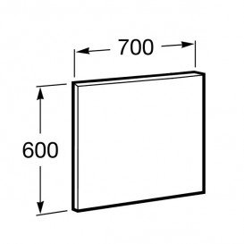 Зеркало настенное прямоугольное Roca Victoria Basic 70х60 корпус ДСП A812327406