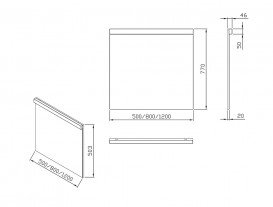 Зеркало настенное с подсветкой LED Ravak Natural 800 МДФ прямоугольное белый глянец X000001057