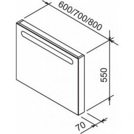 Зеркало настенное с подсветкой Ravak Classic 600 прямоугольное капучино X000000953