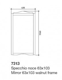 Дзеркало настінне в дерев'яній рамі Kerasan Retro 63х116 см зелений 731352