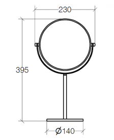 Дзеркало настільне Lineabeta Mevedo з 3 х-кратним збільшенням хром 55851.29