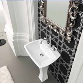 Дзеркало у ванну кімнату ArtCeram Barocca 73х93 см срібло ACS001 51