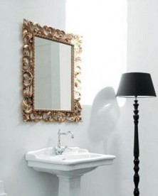 Дзеркало у ванну кімнату ArtCeram Barocca 73х93 см золото ACS001 73