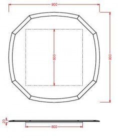 Зеркало в ванную комнату ArtCeram Civitas 90х90 см CIA011