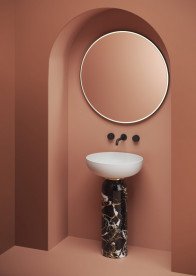 Дзеркало у ванній кімнаті Artceram Look Ø80 см з LED-підсвіткою білий матовий ACS016 05