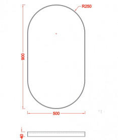 Дзеркало у ванну кімнату Artceram Look 50х90 см білий матовий ACS017 05