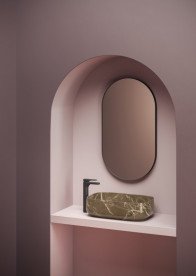 Зеркало в ванную комнату Artceram Look 50х90 см черный матовый ACS017 17