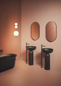 Зеркало в ванную комнату Artceram Look 50х90 см черный матовый ACS017 17