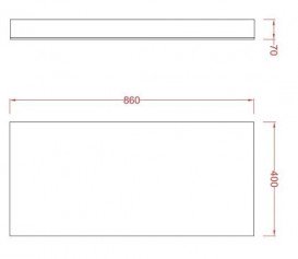 Зеркало в ванную комнату ArtCeram Square Mini 40x86 см ACS011