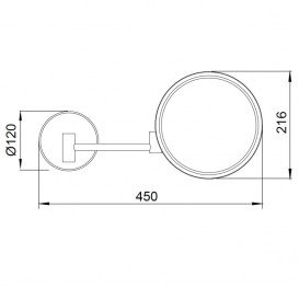 Зеркало в ванную комнату Imprese косметическое с подсветкой серебристый 181322