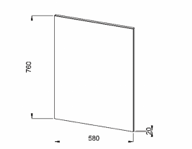 Зеркало в ванную комнату Jika Deep 58х76 см на ДСП основе H4541674345001